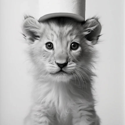 Black and White Cute Animal and Toilet Paper Poster Lion Owl Cat Dog Canvas Painting Wall Art Bathroom Living Room Home Decor
