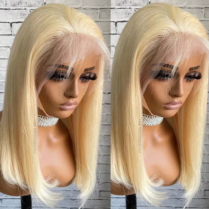 13x4 13x6 613 HD Blonde Bob Hair Wig Human Hair Lace Frontal Wig Brazilian Straight Bob Wig Lace Front Human Hair Wigs For Women