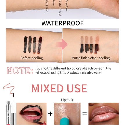 4colors Highly Pigmented Lip Liner Tattoo Matte Peel Off Enhance Lip Liner Lasting Lip Stain Waterproof Transfer-proof Lipstick