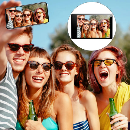 Wireless Magnetic Self Monitor Screen for Using Phone Rear Camera for Phone Selfie Mirroring Vlog Live Stream Video Recording