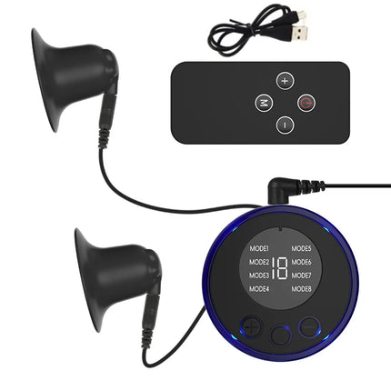 Electric Shock Pulse Nipple Sucker Enlarger Nipple Clamp Vacuum Stimulate Breast Enlarger SM Adult Orgasm Sex Toys For Women Gay