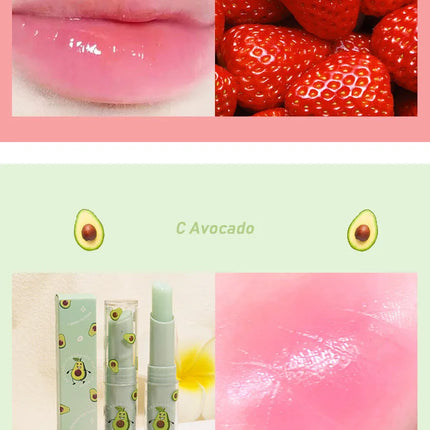Fruity Color Changing Lip Balm Natural Temperature Change Coloured Lipstick Long Lasting Moisturizing Makeup Cosmetics for Women