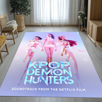 K-Pop Demon Hunters Golden Saja Boys Living Room Non-Slip Area Rug Soft Carpet for Bedroom Playroom Sofa, Home Decor Doormat