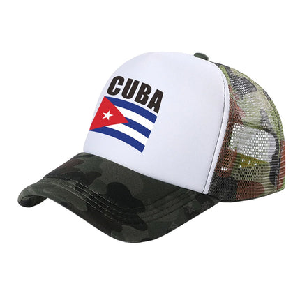 Cuba Trucker Cap Men Cool Cuba Flag Hat Baseball Cap Cool Summer Unisex Mesh Net Caps