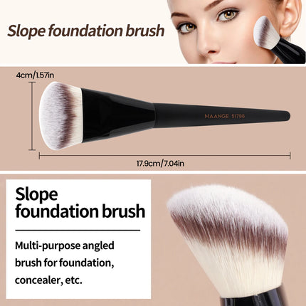 MAANGE Contoured Foundation Brush Foundation Makeup Brushes Face Brush For Liquid Or Cream Foundations Makeup Tool for Beauty