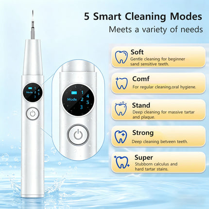 Dental Calculus Remover Ultrasonic Tooth Cleaner Tartar Eliminator Dental Ultrasound Plaque Stains Removal Teeth Whitening