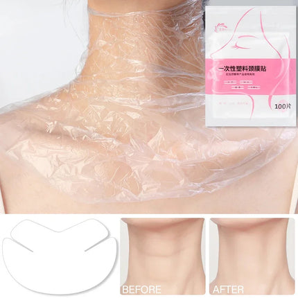 Plastic Film Neck Masks Wrap Disposable Transparent DIY Neck Stickers Paper Ultra Thin Beauty Skin Care Tool Kits