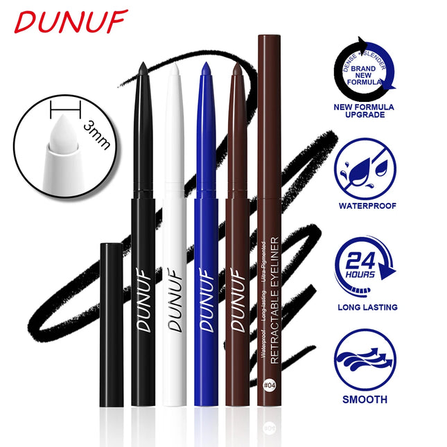 DUNUF 4-Color Longwear Eyeliner Pen – Waterproof & Smudge-Proof Formula for Precise, All-Day Definition