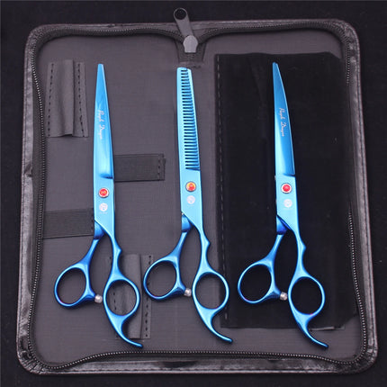 Pet Grooming Scissors Purple Dragon Japan Stainless Pink Curved Scissors For Dogs Dog Thinning Scissors Pet Chunker Shears Z3003