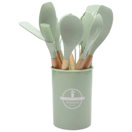 12Pcs Silicone Kitchen Utensil Set / Set Ustensiles Cuisine Silicone