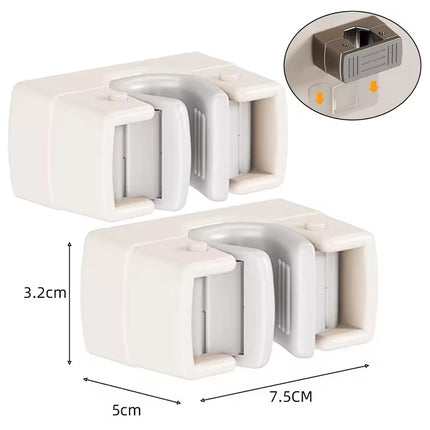 4pcMulti-Purpose Hooks Adhesive Wall Hanging Mop Rack Broom Hanger Hook Kitchen Bathroom Organization Home Organizer Accessories