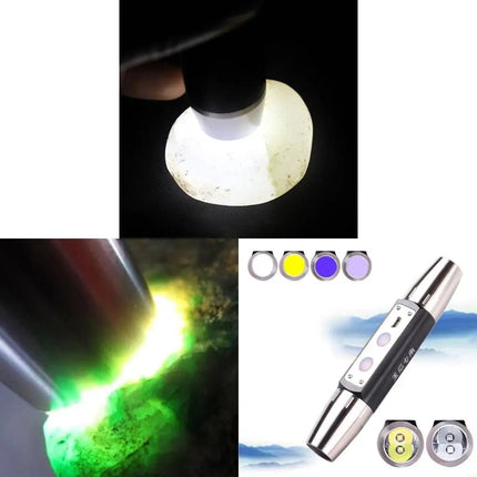 G92C USB Uv Flashlight USB Rechargeable 4 Lights Expert Jade Flashlight Bright Torch
