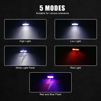 Rechargeable Mini EDC Handheld Flashlight Rotating LED Flashlight Outdoor 5 Modes Magnet Work Light Portable Pen Clip Lantern