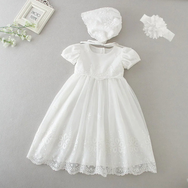 Hetiso Baby Girls Dress Long Sleeve Kids First Birthday Ball Gown Infant Dresses for Baptism Bridesmaid Party 3-24 Months
