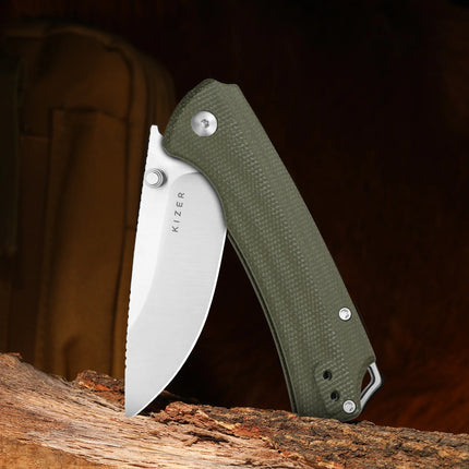 Kizer Folding Knife T1 BD V3490.2BA1/V3490.2BA2 T1 CD V3490.2CA1/V3490.2CA2 Micarta/G10 Handle With Nitro-V Blade Pocket Knives