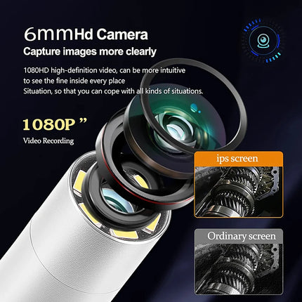 360 Articulating Borescope 1080P 6.0mm 4.3inch LCD Monitor Industrial Inspection Camera With 2 Way Articulation For Automotive
