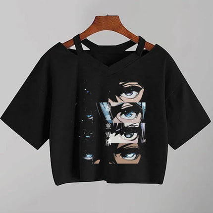 Jujutsu Kaisen Cute Crop Top Women Cropped Haut 2026  T Shirt Y2k Top   Tshirt Female