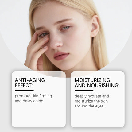 Temporary Tightener Eye Cream Reduces Dark Circles Eye Bags Puffiness Fine Lines Anti-Aging Hyaluronic Acid Firming Eye Cream