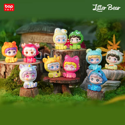 2025 Trendy Pop Litter Dot Forest Wonderland Series Transparent Color Blind Box Mini Cute Grain Desktop Ornament Toy Gift