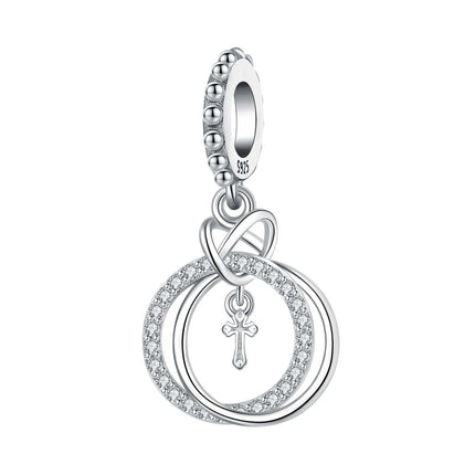 S925 Sterling Silver Charm Bead Angel Prayer Travel Memorial Pendant Fine Birthday Gift Fit Bangle Bracelet Necklace DIY Jewelry