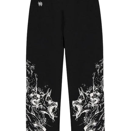 Harajuku Red Spider Lily Print Casual WideLeg Cargo Pants Japanese Unisex Street Fashion Loose Fit Comfortable Oversize Daily