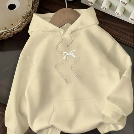 Casual Women Hoodie with Butterfly Print Kangaroo Pocket Long Sleeves Casual Stylish Pullover Hooded Sweatshirt with Drawstring