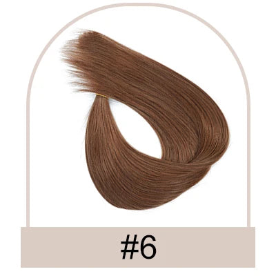 Straight Halo Hair Extension Clip in Human Hair Real Human Hair Invisible Fishing Line Human Hair for Women 4 Clips in Hairpiece