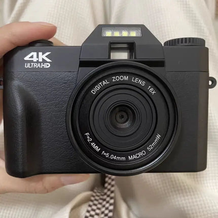 4K HD Professional Digital Camera Camcorder WIFI Webcam Wide Angle 16X Digital Zoom 48MP Photography 3 Inch Flip Screen Recorder