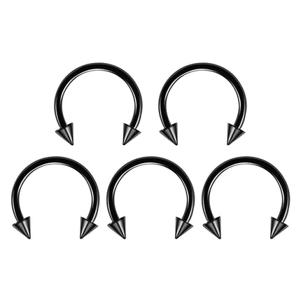 40PCS Surgical Steel Body Piercing Jewelry Lot Bulk Nose Ring Tongue Bar Lot Eyebrow Labret Piercing Set Horseshoe Ring Lot Pack