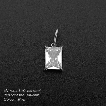 eManco 14K Gold Plated Stainless Steel  Inlaid With Zircon Pendant  Charm  Diy Jewelry Accessories Earring Making Supplies