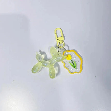 Balloon Dog Luminous Keychain Balloon Dog Glow At Night Pewndant Keyring Accessories Backpack Bags Pendant Kawaii Things Y2K New