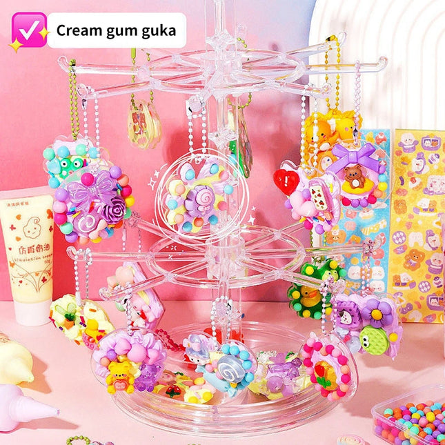 Cream Gum Guka Stickers Painted Girl Toy Gugu Plate Stickers Children's Handicraft Toys