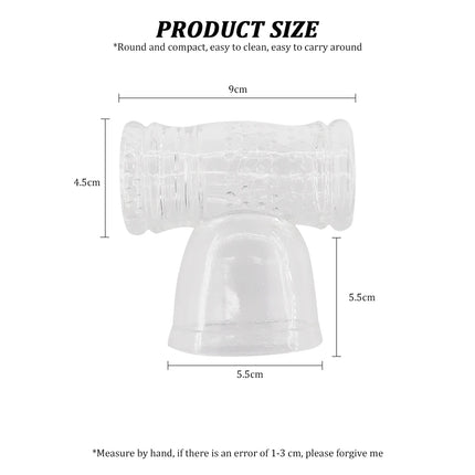 Transparent Magic Wand Headgear Attachments Penis Vibrator Masturbator AV Stick Head Cover Sleeve Sex Toys Erotic Accessories