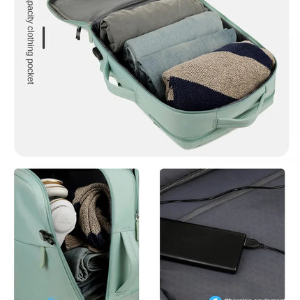 2024Men Women's Bag Large Capacity Journey Multifunction Backpack With Shoe Storage Multilayer Dry And Wet Separation Waterproof