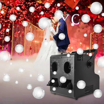 From EU 3000W 1500W LED Smoke Bubble Machine Four Holes Double Holes Wedding Bubble Spray Machine DMX for Stage Special Effect