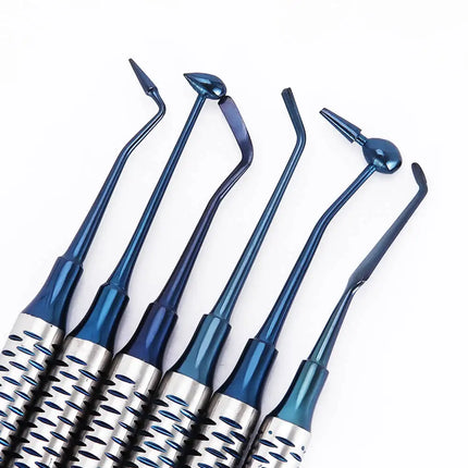 Dental Resin Spatulas Composite filling Dental Dentistry tools 6pcs/Set Titanium Plated Head Resin Filler set