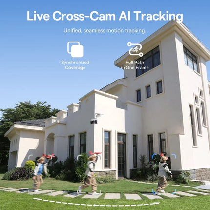 Baseus Security X1 Pro Outdoor Dual Camera Wireless 3K Camera Solar Panel Face Recognition Smart AI Tracking Security Camera