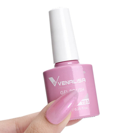 #758 Milky White Venalisa Nail Gel Polish Pearl Color Fall Nails TPO Free Long Wear Diamond Top Soak Off UV LED Gel Nail 7.5ml