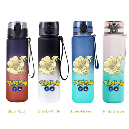 650ML Pikachu Anime Pokemon Portable Plastic Water Bottle High Capacity Outdoor Pikachu Water Cup for Kids Sports Water Bottle