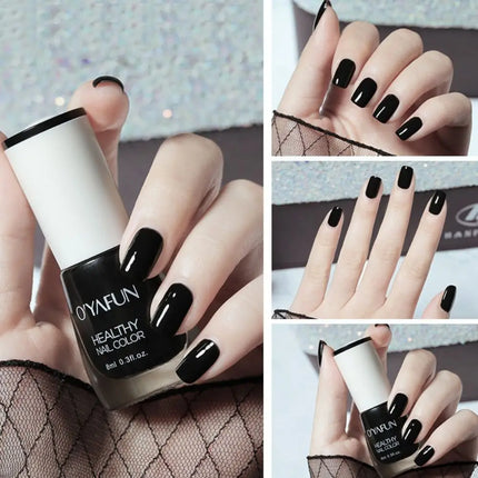 8ml Nail Polish DIY No-bake Quick Dry Tearable Nail Art Manicure Nail Art False Nail Oily Mood Nail Polish Woman