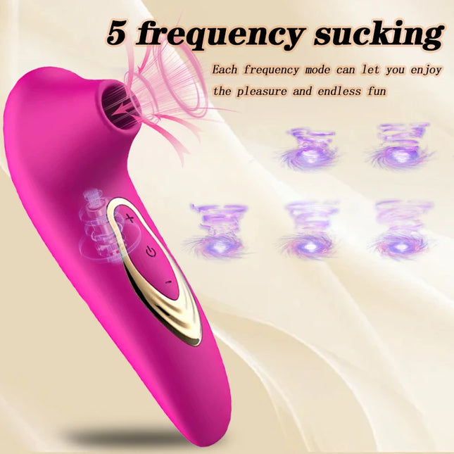 Clitoral Sucking Vibrator for Women Clit Sucker Vibrators with 5 Suction & Vibration Mode Waterproof Rose Sex Toy Clitoris