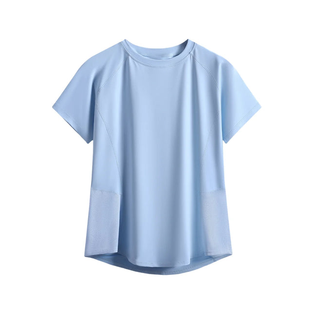 DRUR Sports Tops Women Quick Dry Workout Tshirt Running Yoga Gym Activewear Summer Short Sleeve Breathable Fitness Wear New