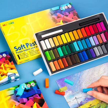 6/24/32/48/64 Color Chalk Set Soft Oil Pastel Square Drawing Sketch Stick Crayons Pastel Sticks Set for Beginners Art Painting