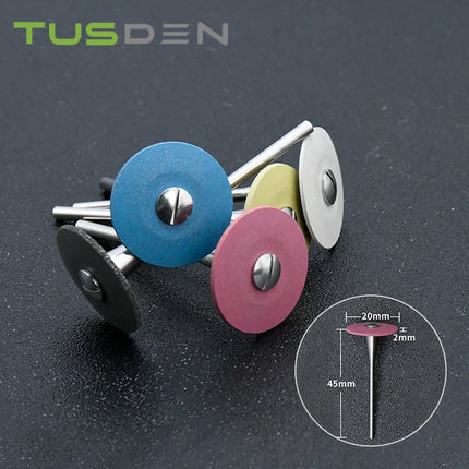 Tusden Dental Lab Rubber Daimond Zirconia Polishing Kit Pocerlian Grinding Head Dental Technician Tools Drill HP 20*2mm