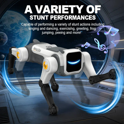 Magic Flip AI Trick Robot Dog, Voice Control via 2.4GHz Remote, Smart Programming, Cool Eye Lights, for Kids & Tech Enthusiasts