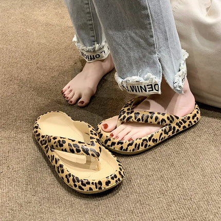 2025 Women Plaid Thong Flip Flops Summer Thick Platform Slides Ladies Non Slip Clip Toe Slippers Soft Casual Outdoor Beach Shoes