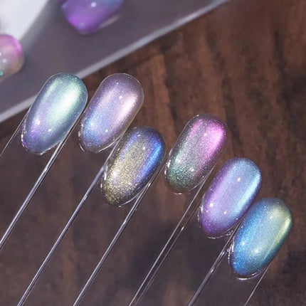 1-6PCS Popular Winter Internet Celebrity Hot-selling Northern Lights Cat Eye Magnet Gel Nail Polish Nail Art Nail Supplies