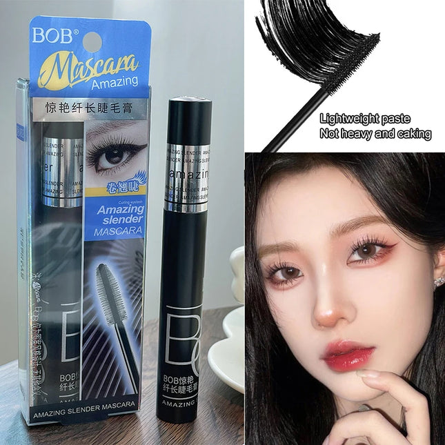Black Thick eye black Lengthened Waterproof Sweat proof Long Lasting Mascara Setting Cream Party Curly Thick Volume Eyelashes