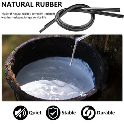 2Pcs/lot Universal AAA Grade Auto Vehicle Insert Soft Rubber Strip Refill For Frameless Wiper Blades 6mm 26" 24" Car Accessories