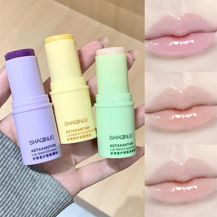 SHAQINUO Astaxanthin Lip Balm - Deep Moisturizing, Reduces Lip Lines, Fruity Fragrance, Say Goodbye to Chapped Lips